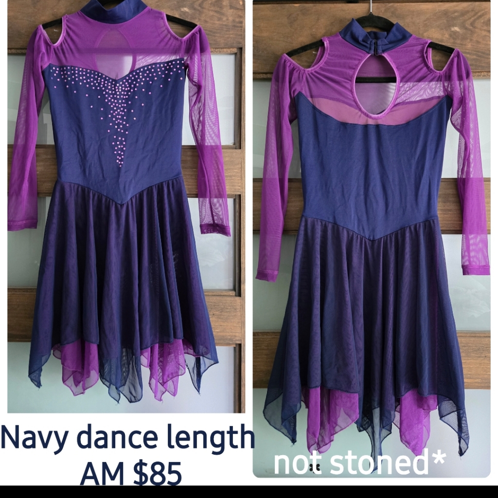 Women's M Dance Length Ice Skating Dress